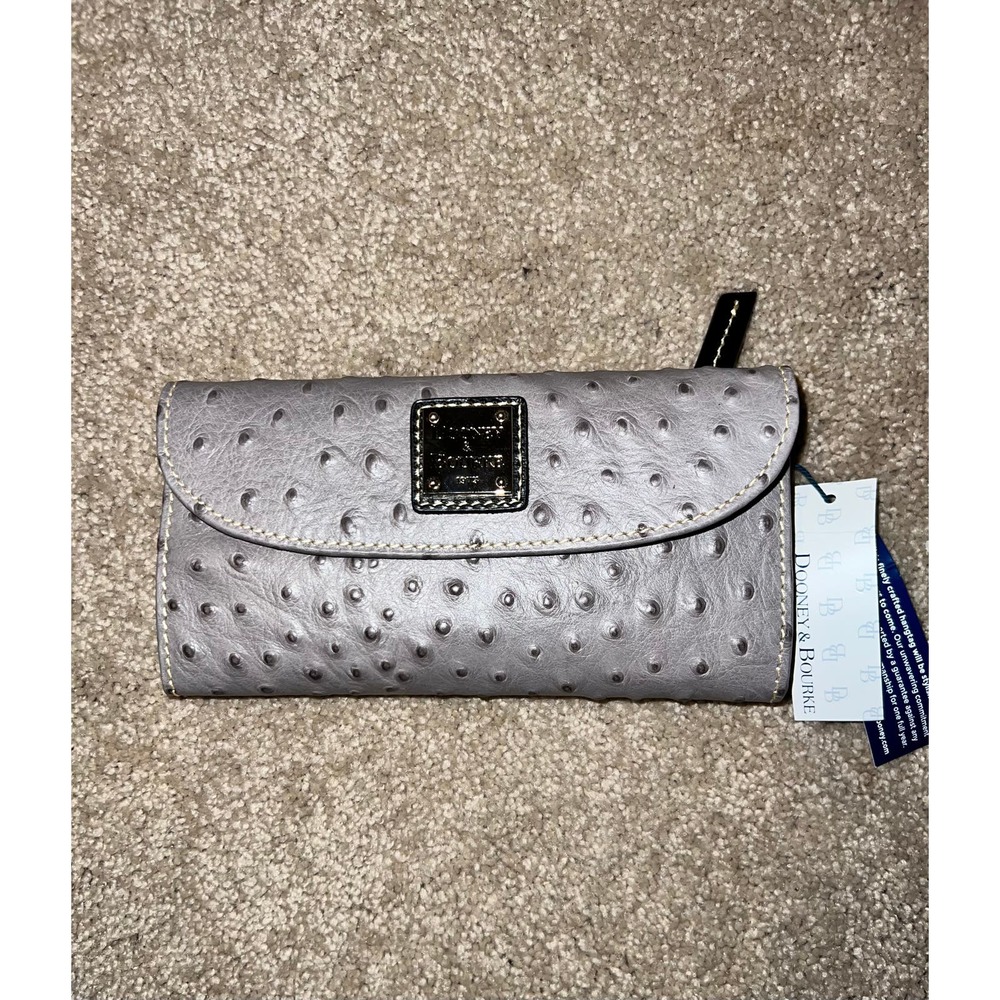 Dooney & Bourke Ostrich Gray Wallet